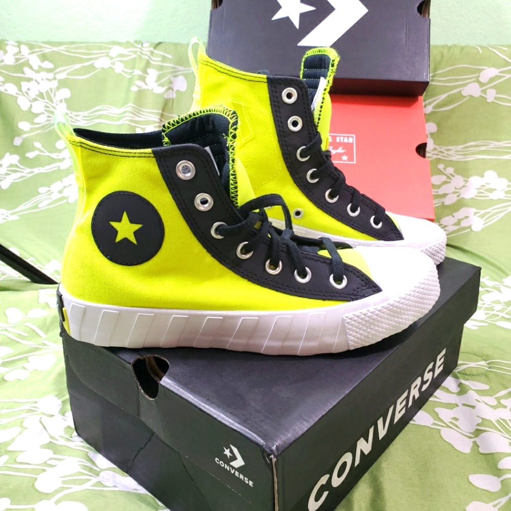 Converse women lemon venom black white